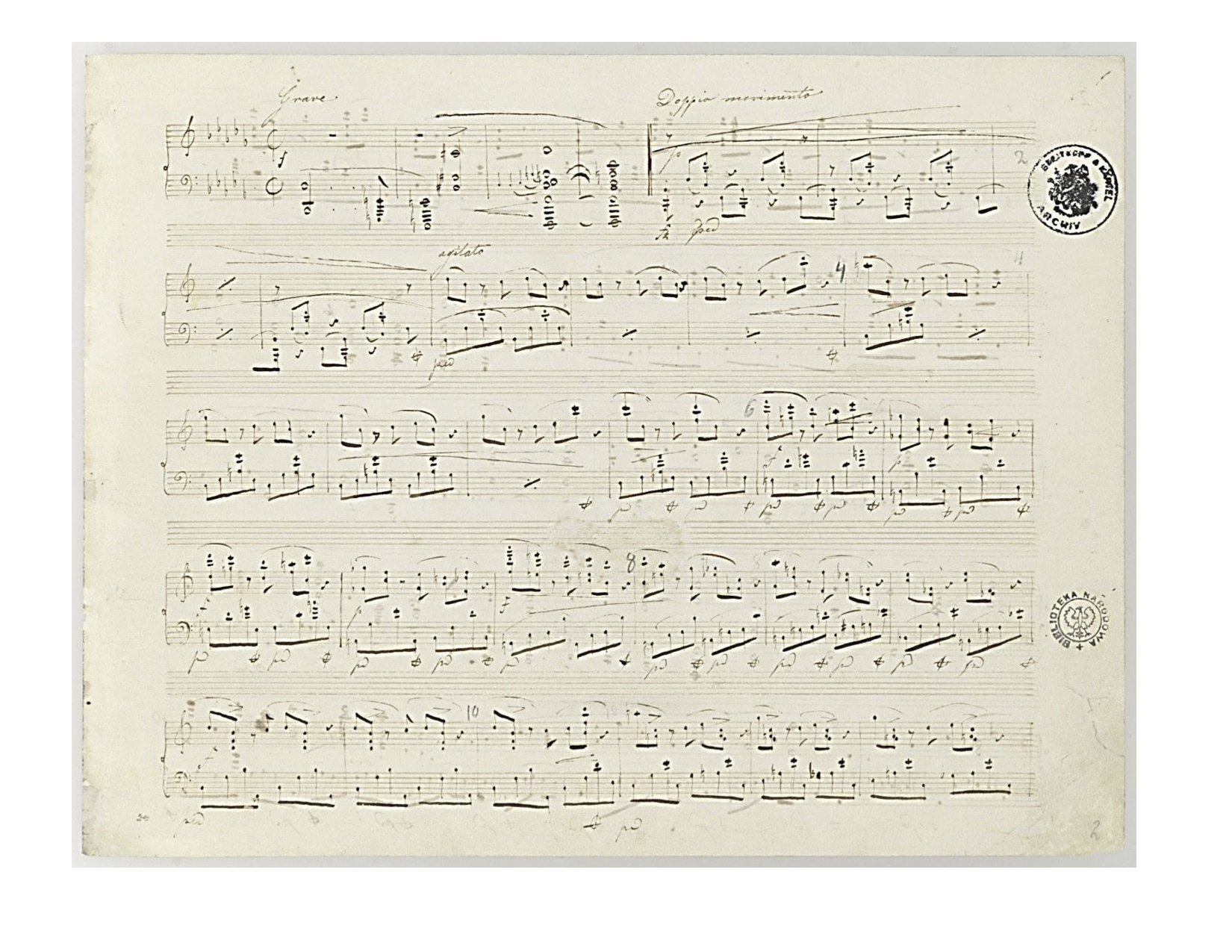 F. CHOPIN, Piano Sonata No.2, Op.35, MANUSCRIPT